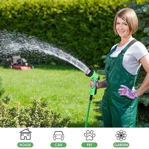 Expandable & Flexible Garden Water Hose w Spray Nozzle 25, 50,